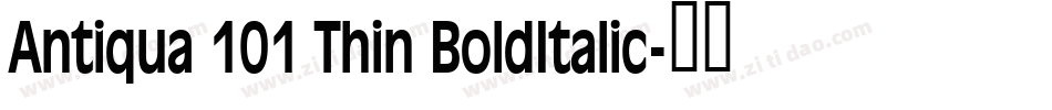 Antiqua 101 Thin BoldItalic字体转换